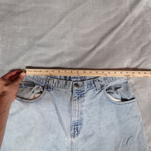 Vintage Quiksilver Wide Leg Denim Jeans Mens 36 (Fits 34x31) Skater Baggy Y2K - Picture 13 of 16